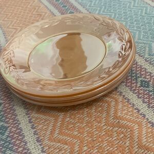 Fireking set of four 9 inch orange plates